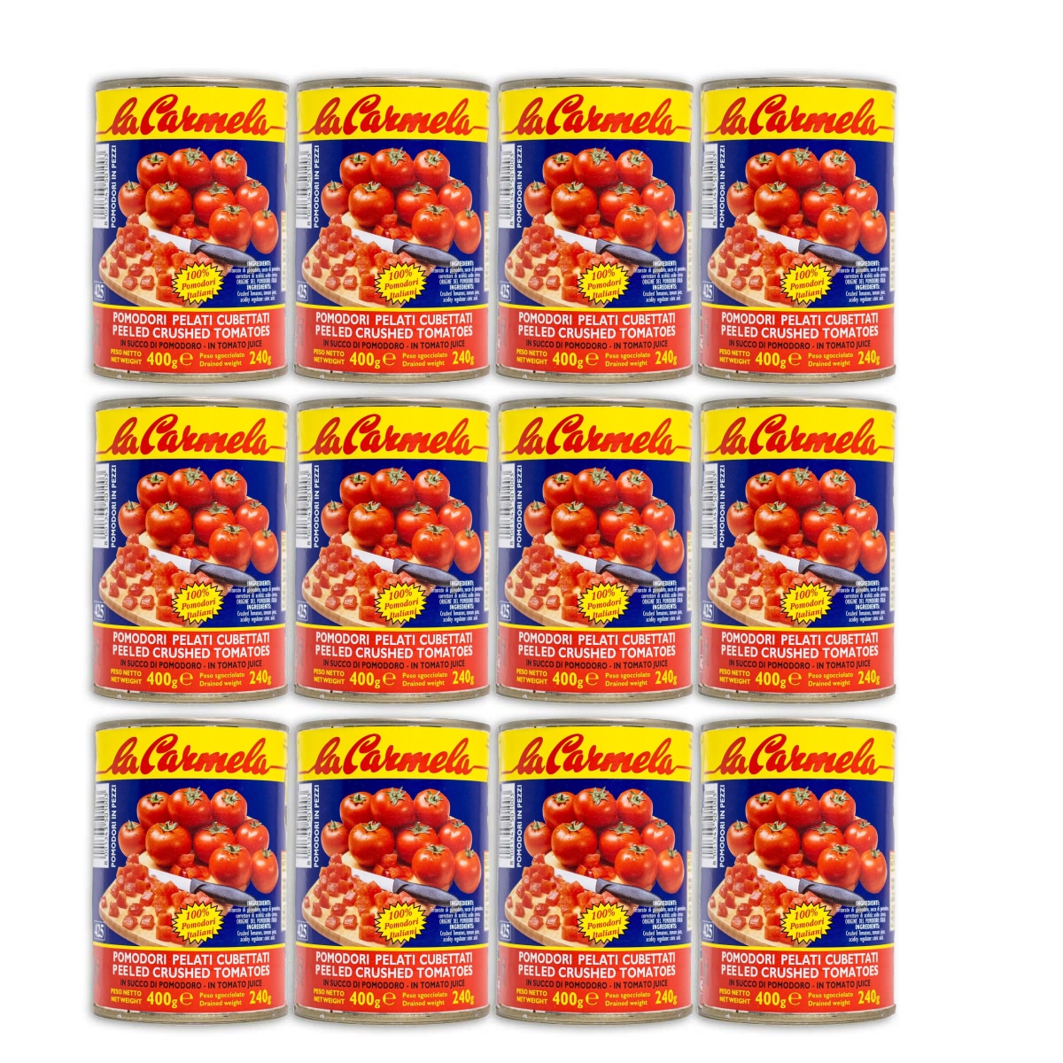 12x 400 g Dosen La Carmela gehackte Tomaten