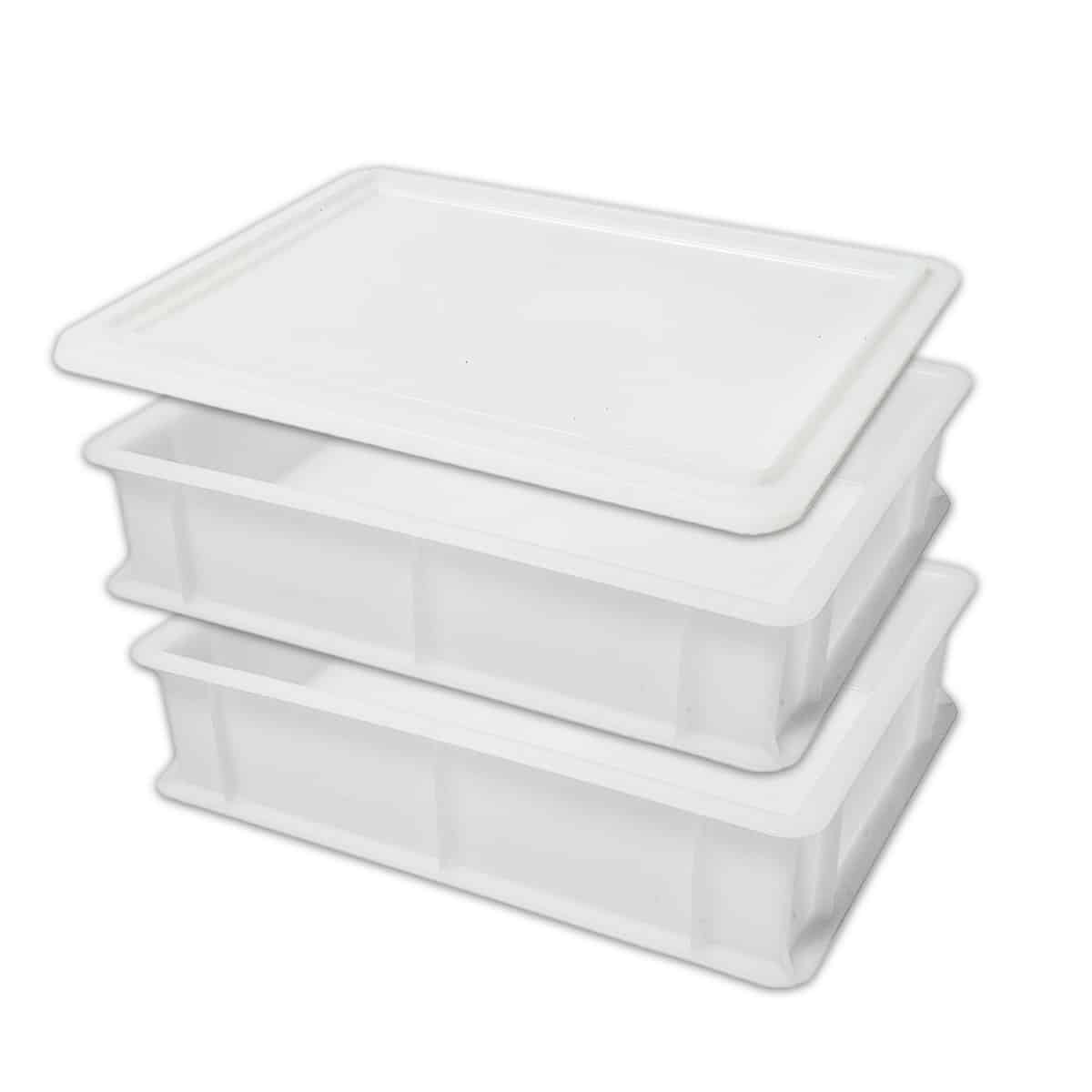 2x Pizzaballenbox Teigbox mit Deckel