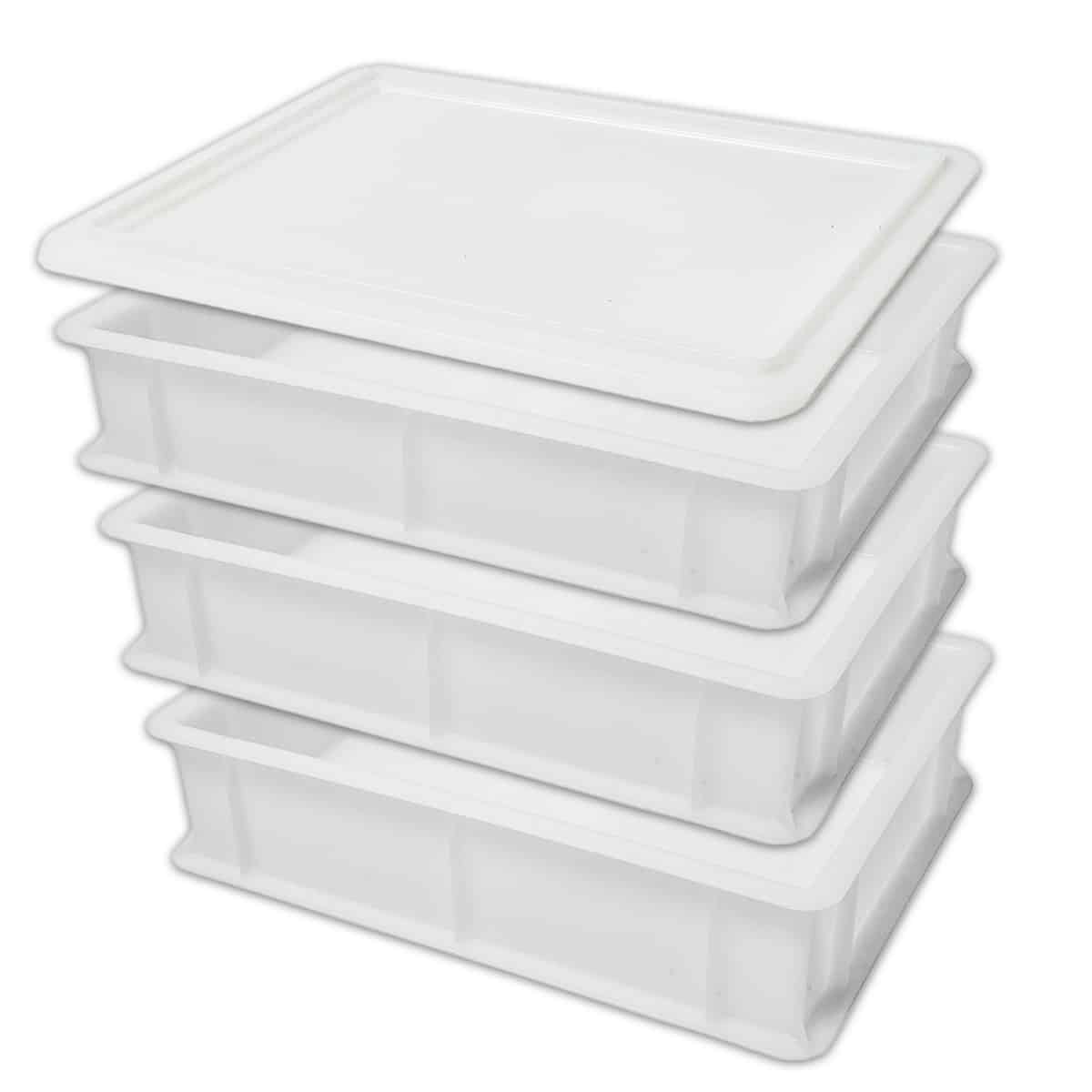 3x Pizzaballenbox Teigbox mit Deckel