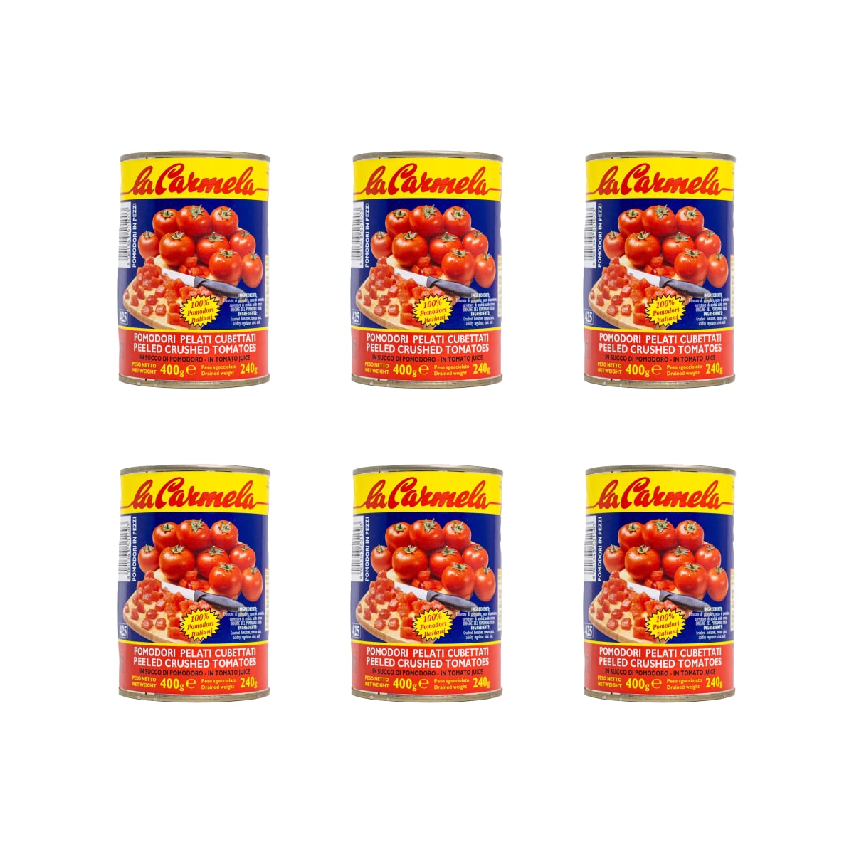 6x 400 g Dosen La Carmela gehackte Tomaten