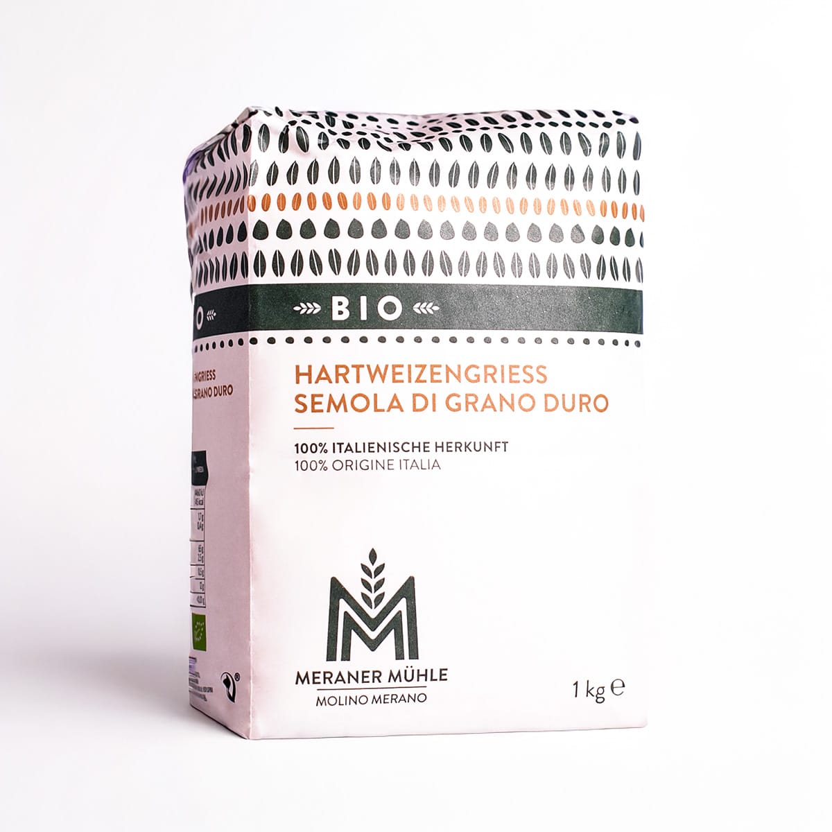 Packung Bio Hartweizengriess von Meraner Mühle