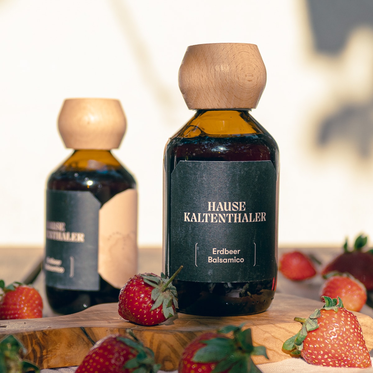 Eine Flasche Erdbeer Balsamico von Kaltenthaler