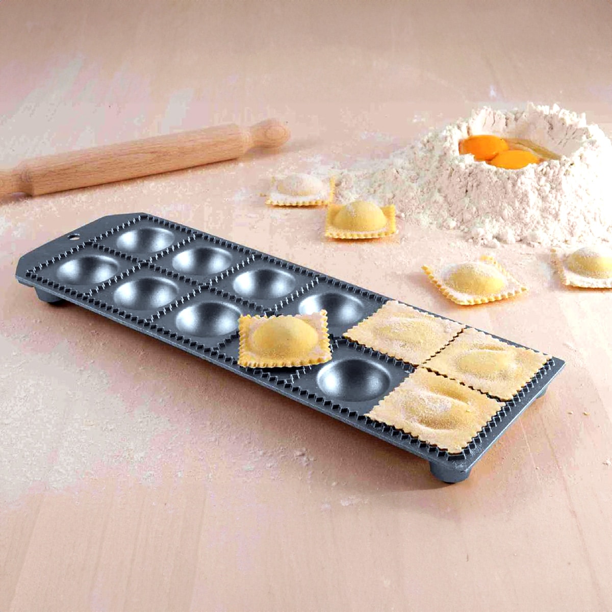 Ravioliform Alu mit Rolle