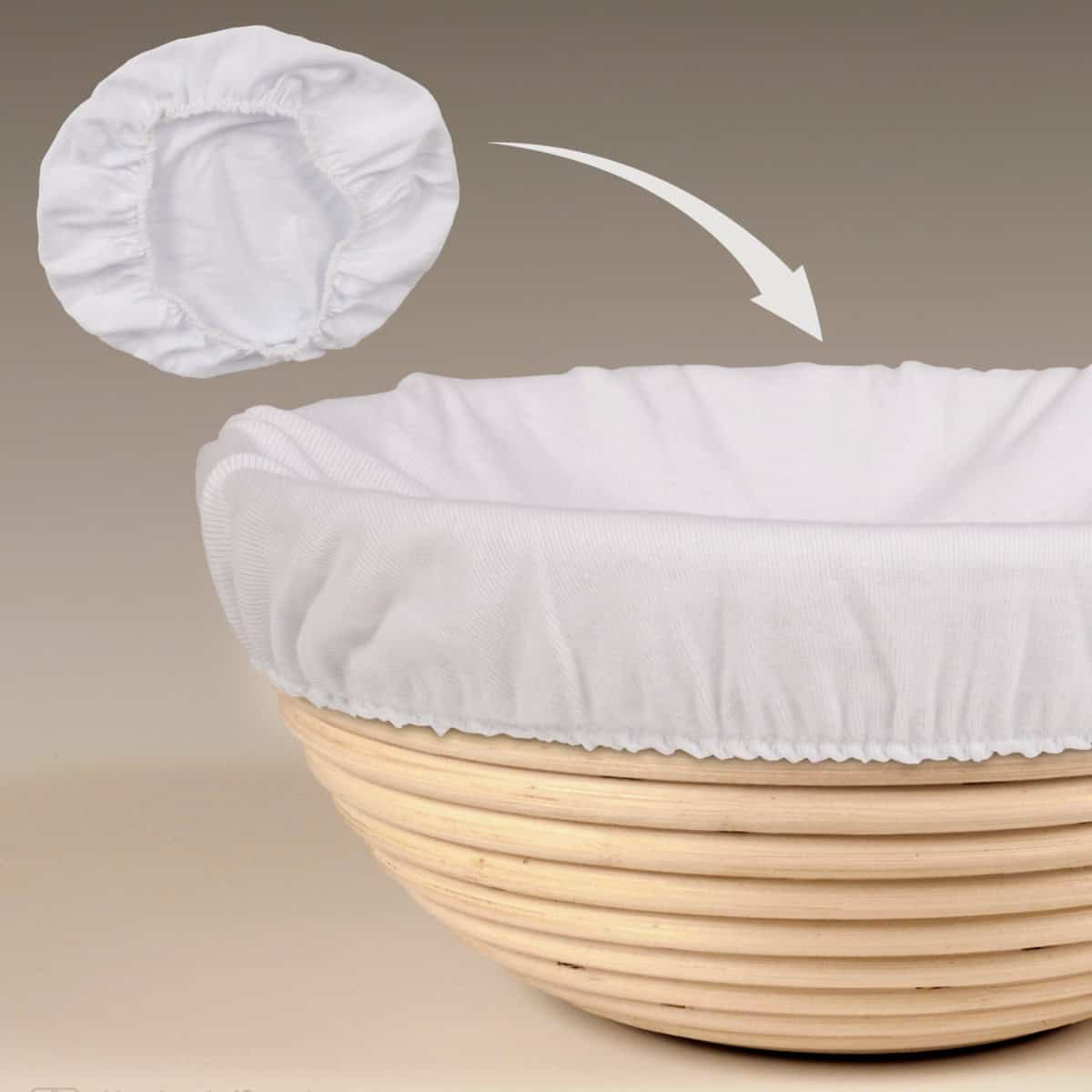 Brotformenbezüge rund weiss von Birnbaum