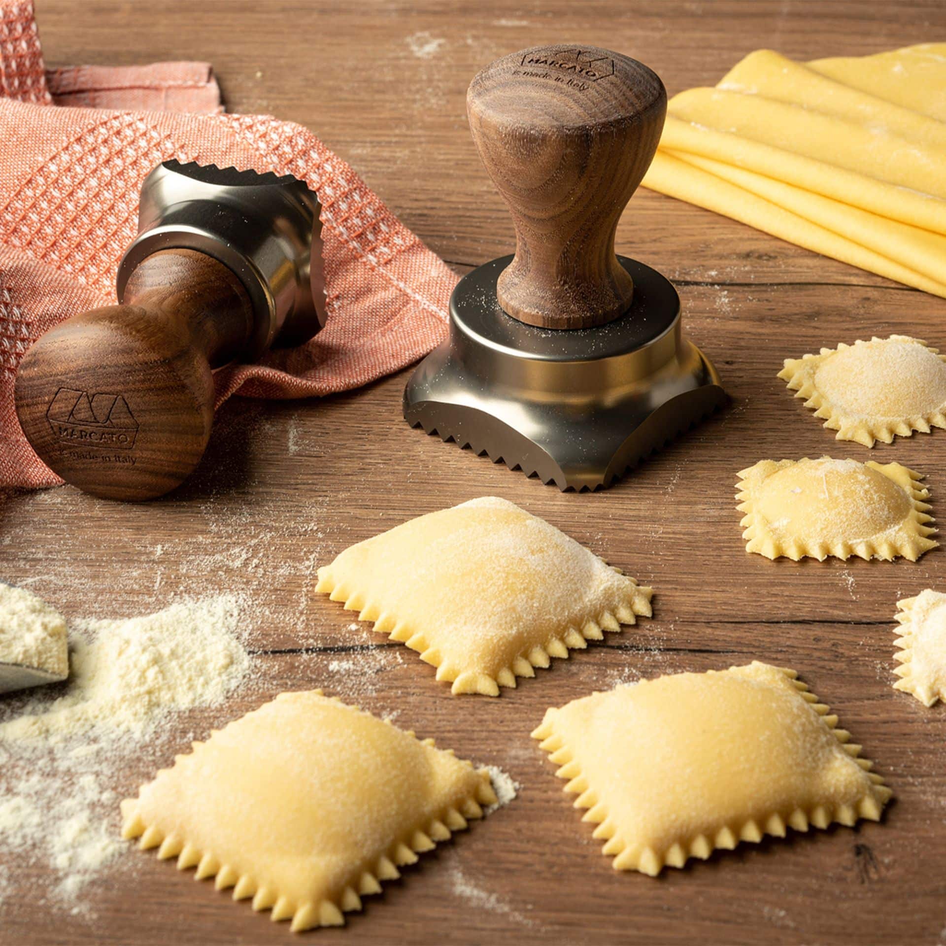 Ravioli Stempel und selbstgemachte Ravioli